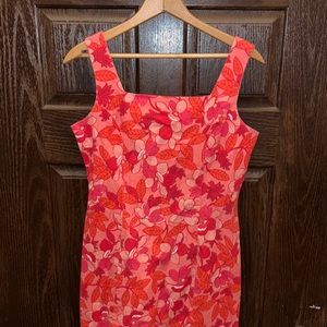 Summer Floral Pink Tea Sundress Cocktail Dress